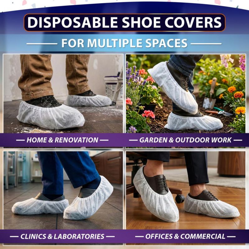 Cubiertas desechables para zapatos ZOKLU 100 unidades blancas