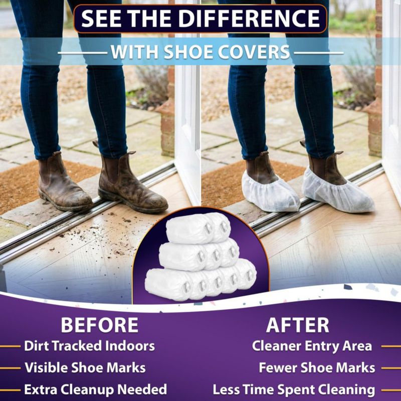 Cubiertas desechables para zapatos ZOKLU 100 unidades blancas