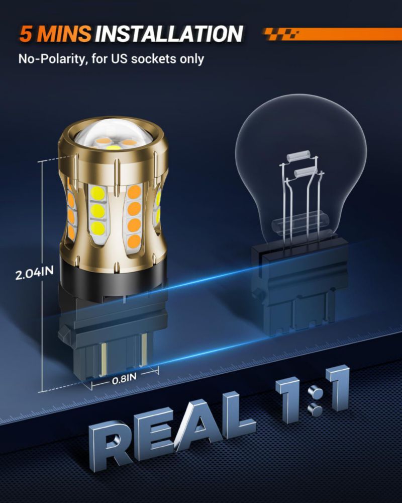 Bombilla LED SEALIGHT 3157 Switchback Ámbar/Blanco 2 uds