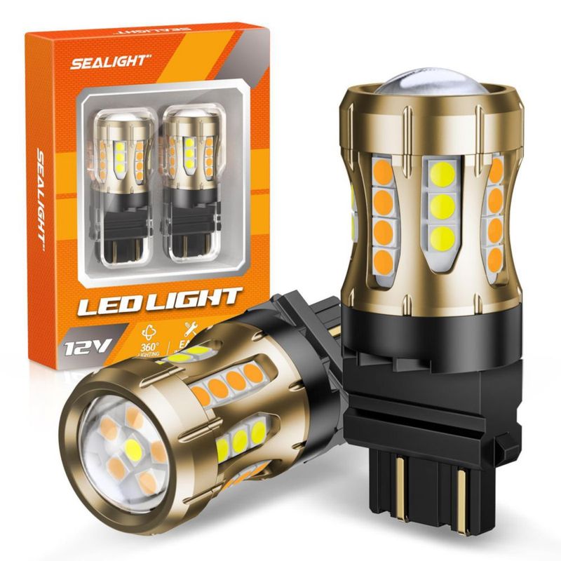 Bombilla LED SEALIGHT 3157 Switchback Ámbar/Blanco 2 uds