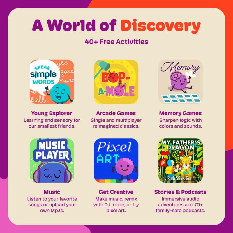 Tablet de aprendizaje BOPPO 40+ juegos sin pantalla