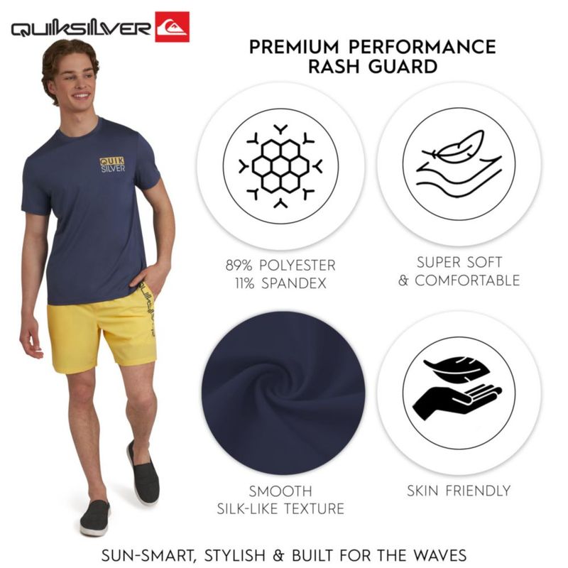 Camiseta de natación Quiksilver talla M UPF 50 manga corta