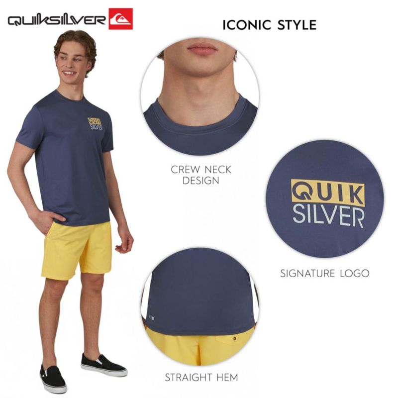 Camiseta de natación Quiksilver talla M UPF 50 manga corta