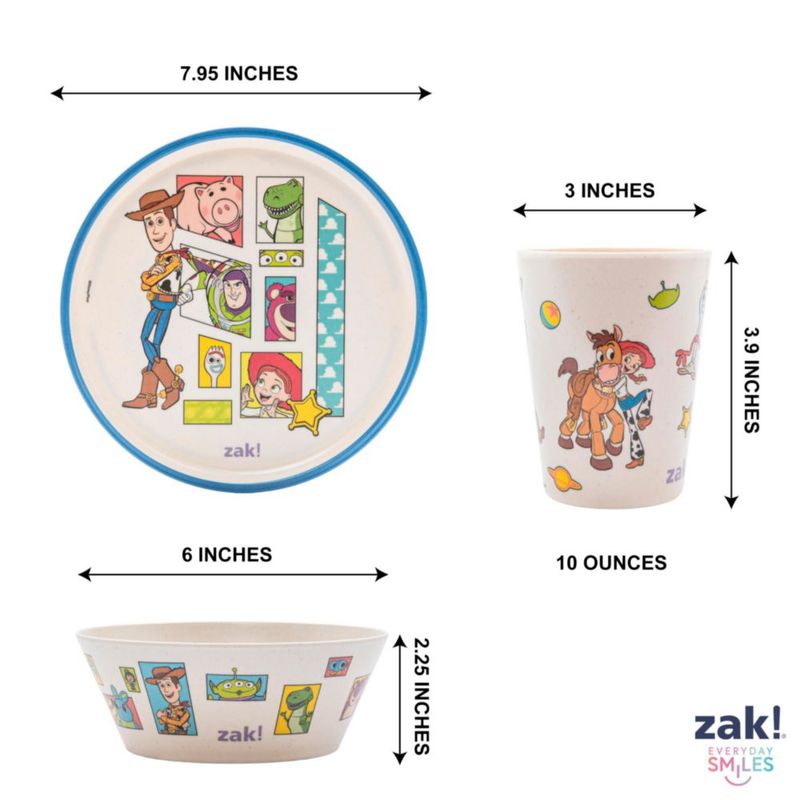 Juego de Vajilla Zak Designs 3 Piezas Toy Story