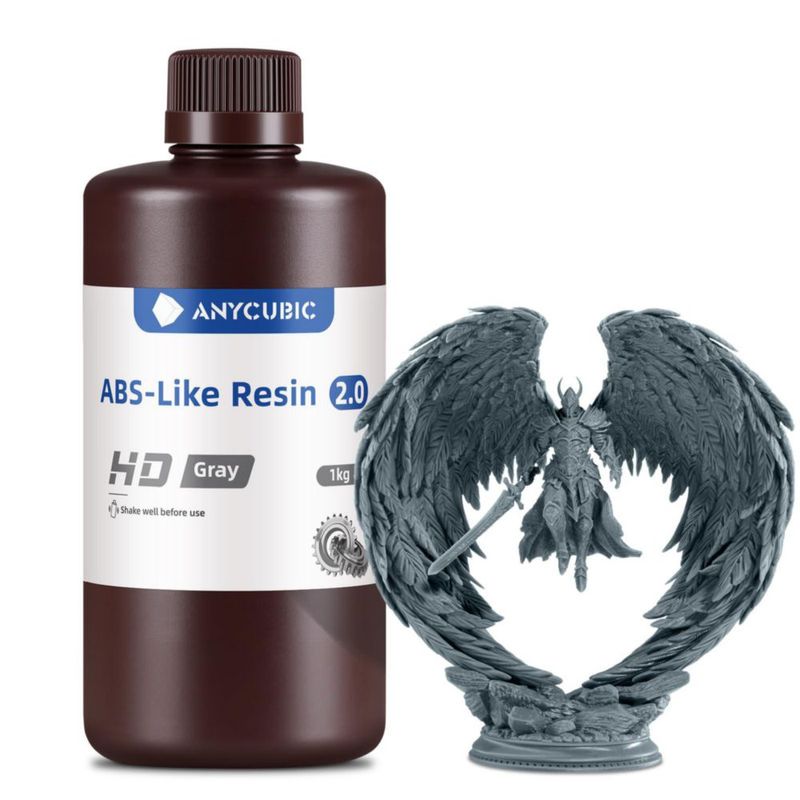 Resina ANYCUBIC tipo ABS 2.0 1 kg Gris HD de baja emisión de olor
