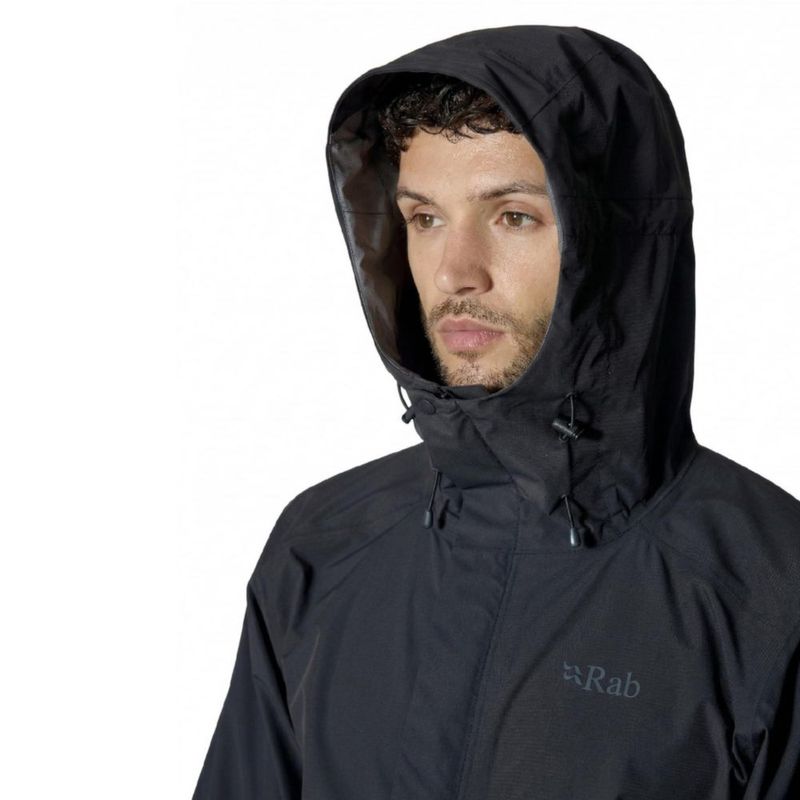 Chaqueta impermeable Rab Downpour negra XL