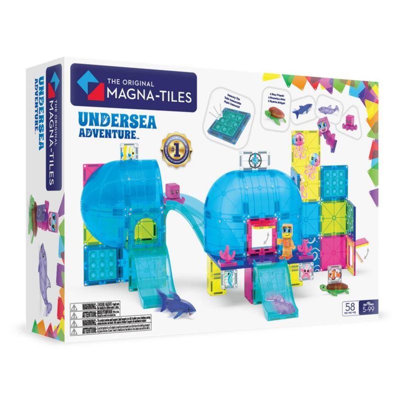 Bloques de Construcción MAGNA-TILES 58 Piezas Aventura Submarina
