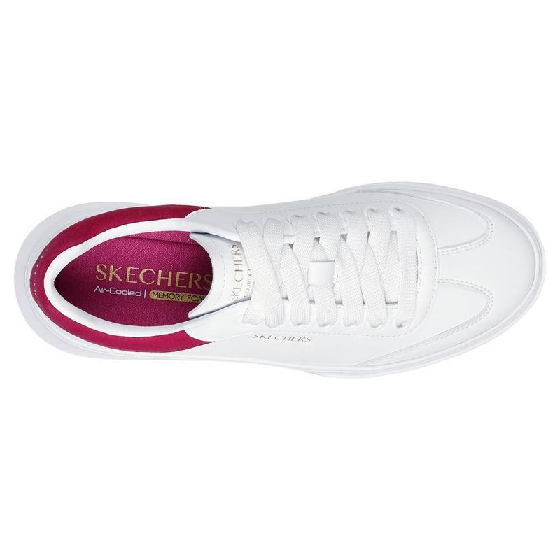 Tenis skechers court classics blanco para mujer 185060wfus