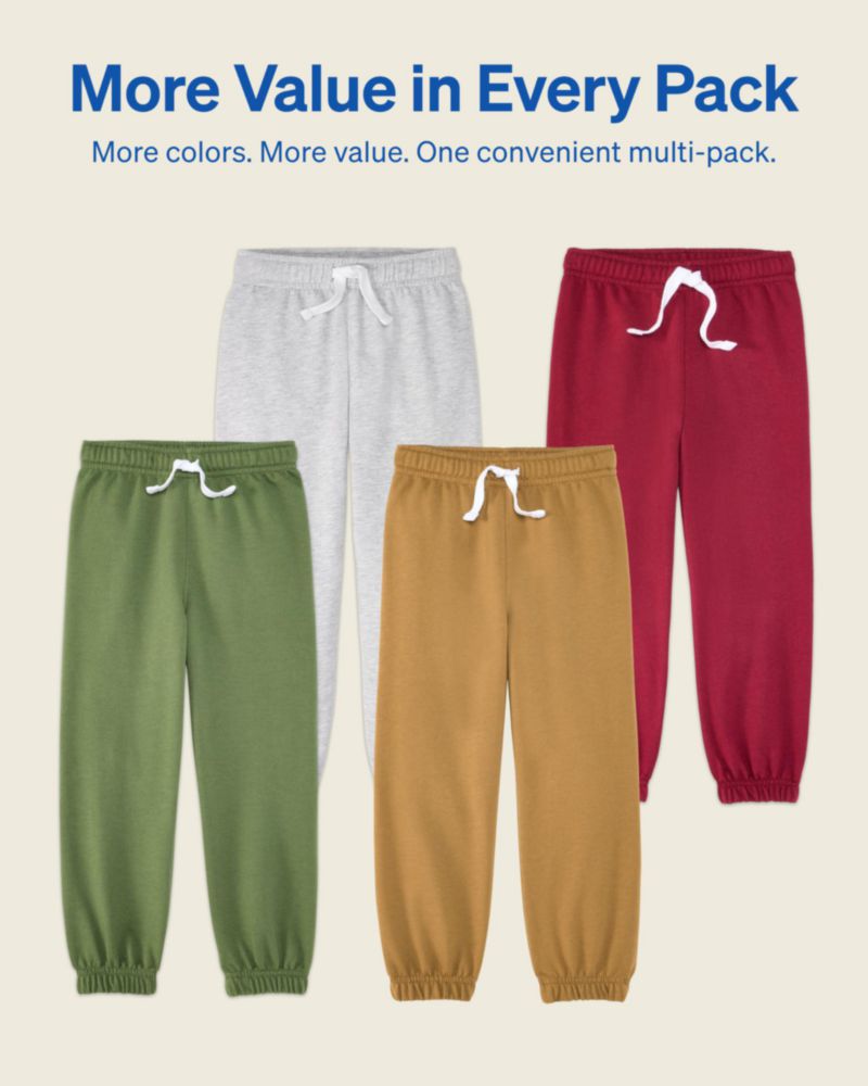 Pantalones jogger sólidos Garanimals 3T – Pack de 4