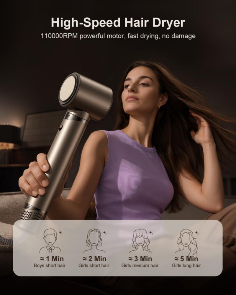 Estilizador de Cabello Tqcir 8 en 1 Cepillo de Aire Caliente 110 V