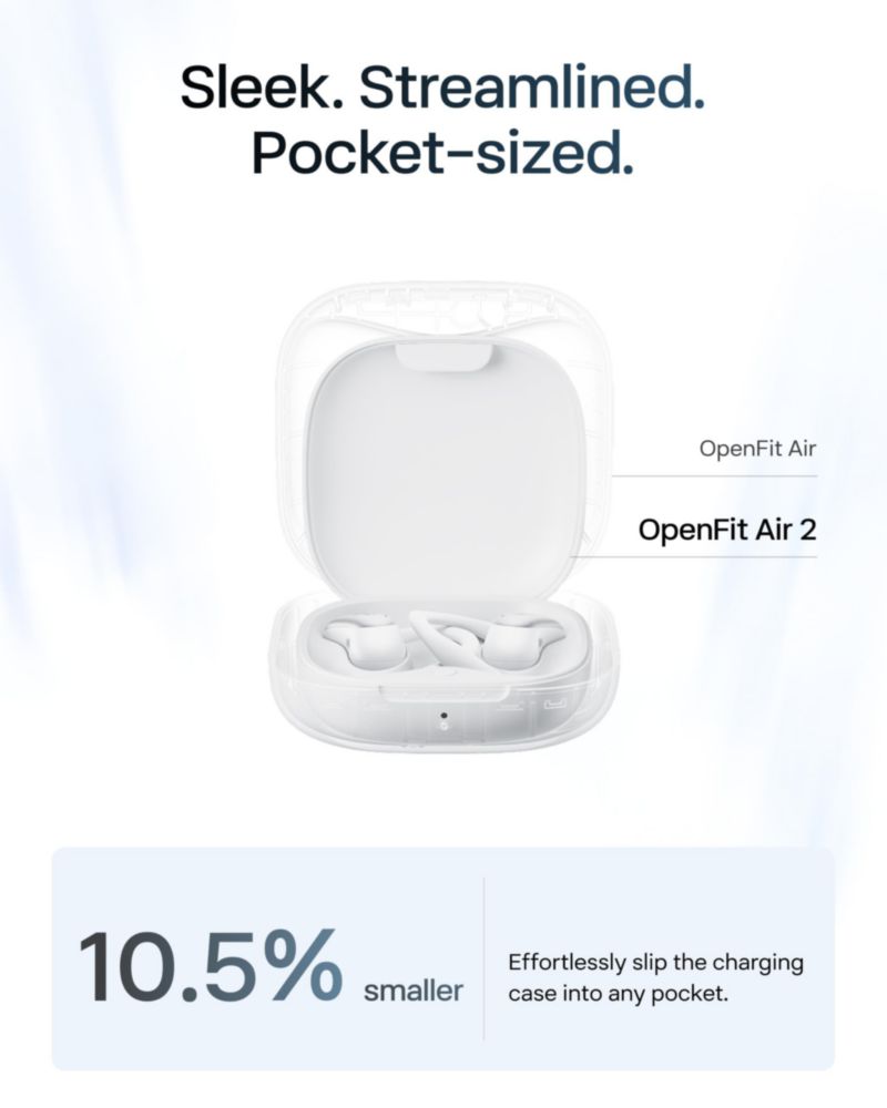 Auriculares SHOKZ OpenFit Air 2 Negro Resistente al Agua