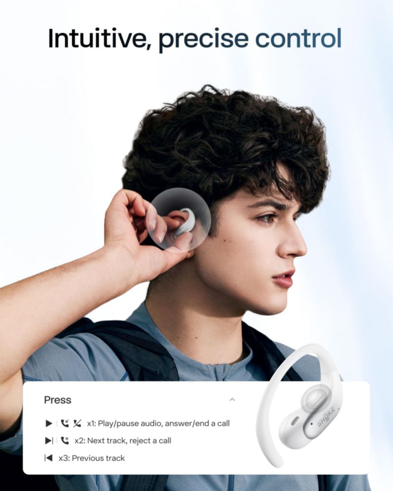 Auriculares SHOKZ OpenFit Air 2 Negro Resistente al Agua