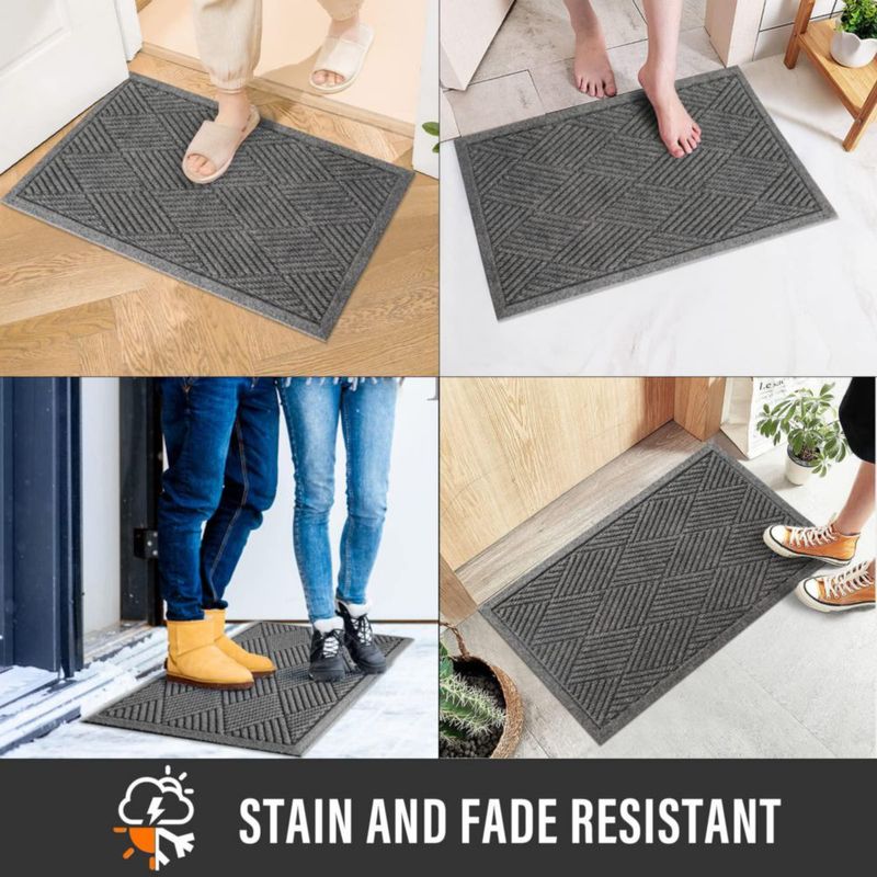 Alfombra HIYARD 43x26 cm Gris Absorbente Antideslizante