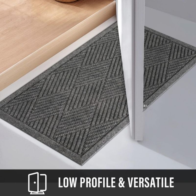 Alfombra HIYARD 43x26 cm Gris Absorbente Antideslizante