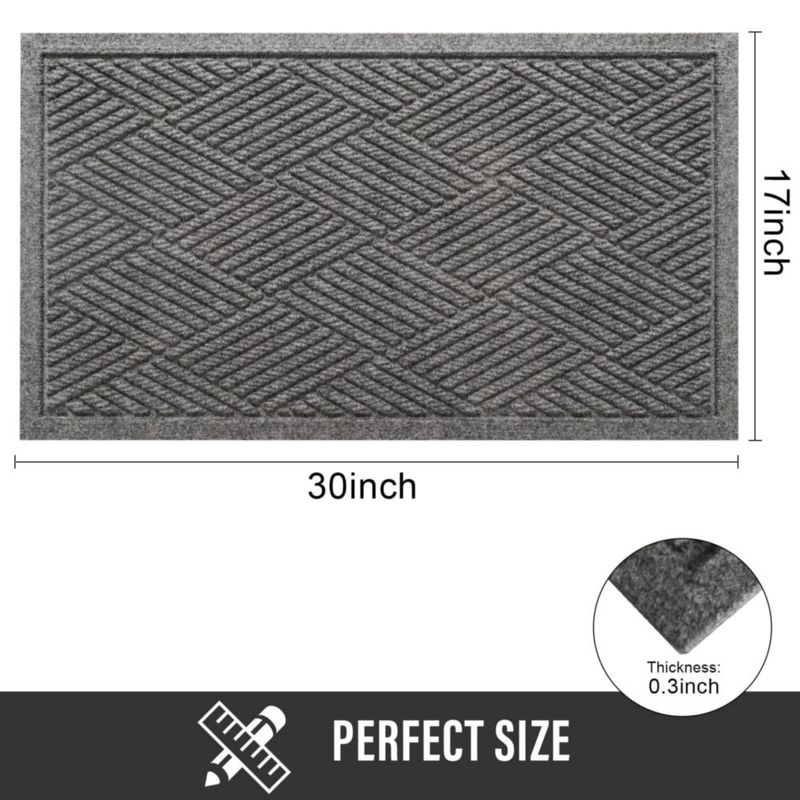 Alfombra HIYARD 43x26 cm Gris Absorbente Antideslizante