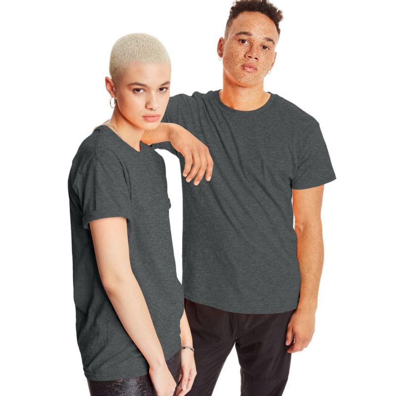 Camiseta Hanes Pack de 2 X-Temp 3XL Gris Carbón