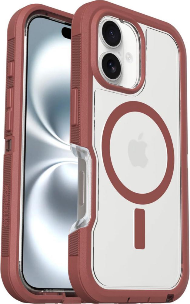 Funda OtterBox iPhone 16 Plus Defender XT Transparente/Roja
