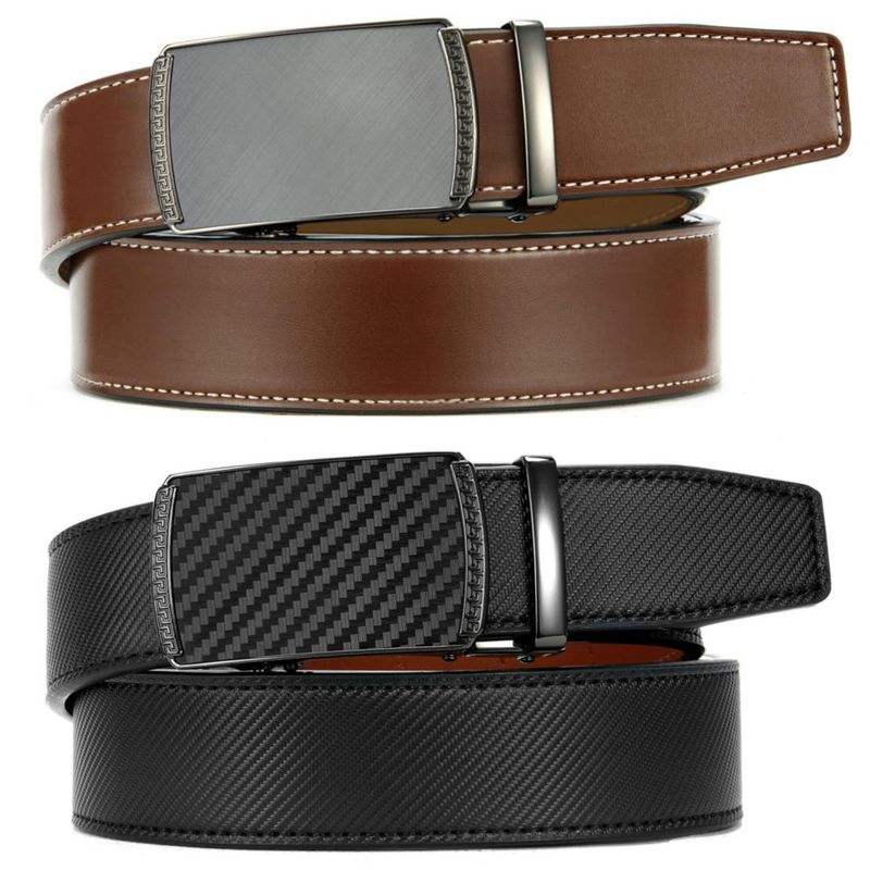 Cinturón CHAOREN de Cuero con Trinquete de 35 mm – Pack de 2