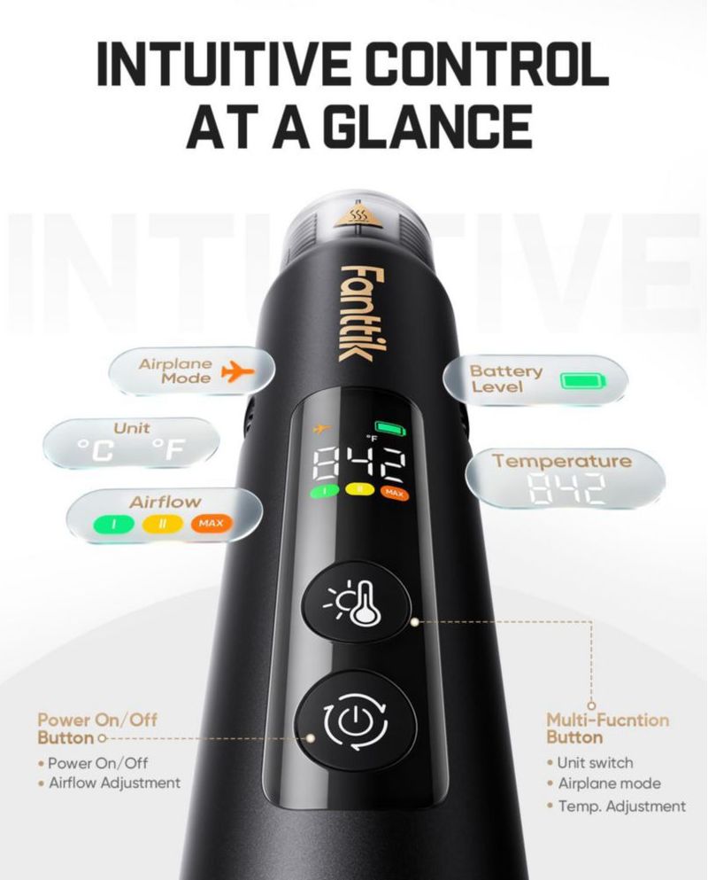 Pistola de Calor Fanttik Mini Inalámbrica 450 °C para Impresión 3D