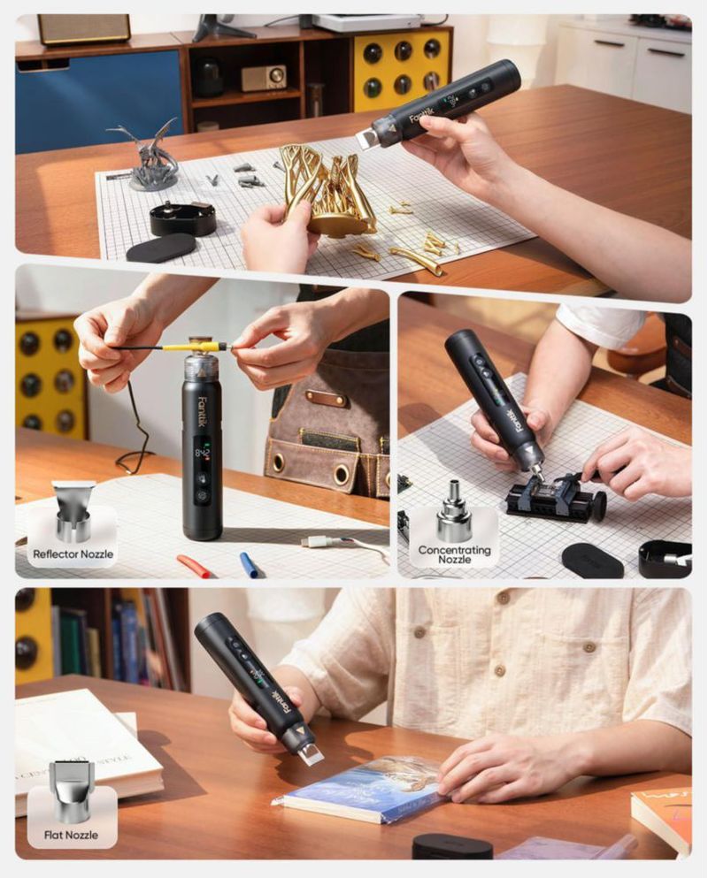 Pistola de Calor Fanttik Mini Inalámbrica 450 °C para Impresión 3D