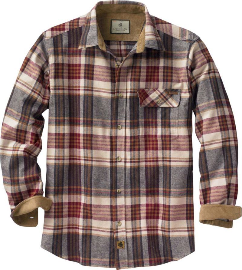 Camisa de franela Legendary Whitetails 100 % algodón de manga larga