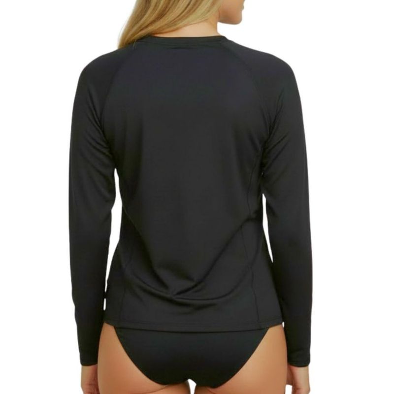 Camiseta de Protección Solar Hurley Mujer SPF 50+ con Bolsillos - Negra