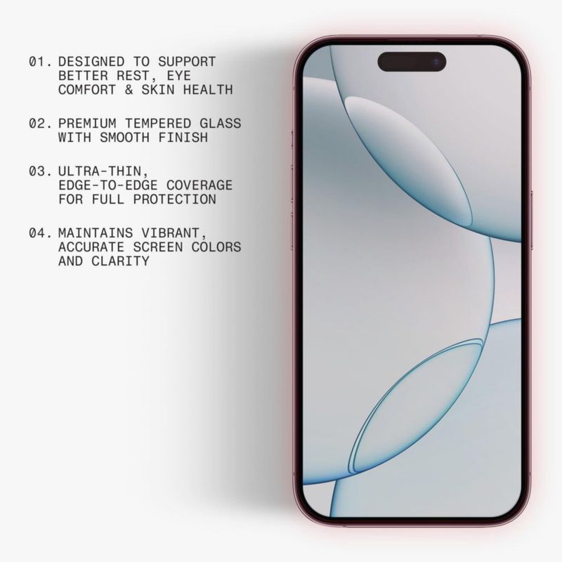 Protector de pantalla BodyGuardz para iPhone 18 Pro Max con luz roja