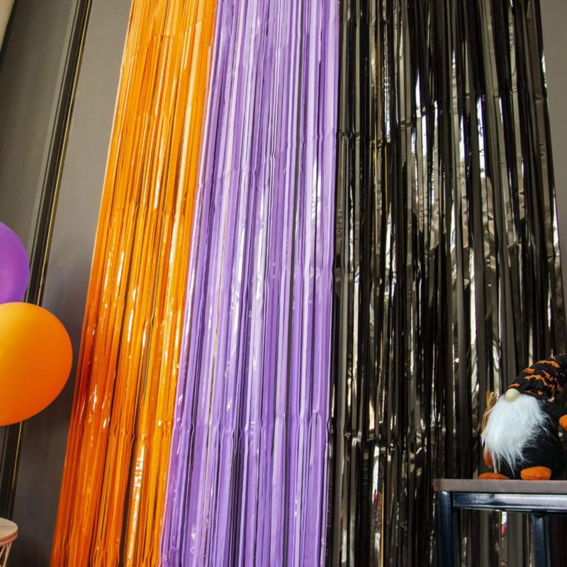 Telón de fondo LOLStar 33 × 2 m Naranja Morado y Negro – Juego de 3