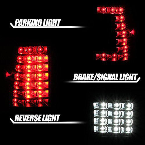 Luces traseras LED AKKON para Silverado 03-06 / Sierra 04-06 negro