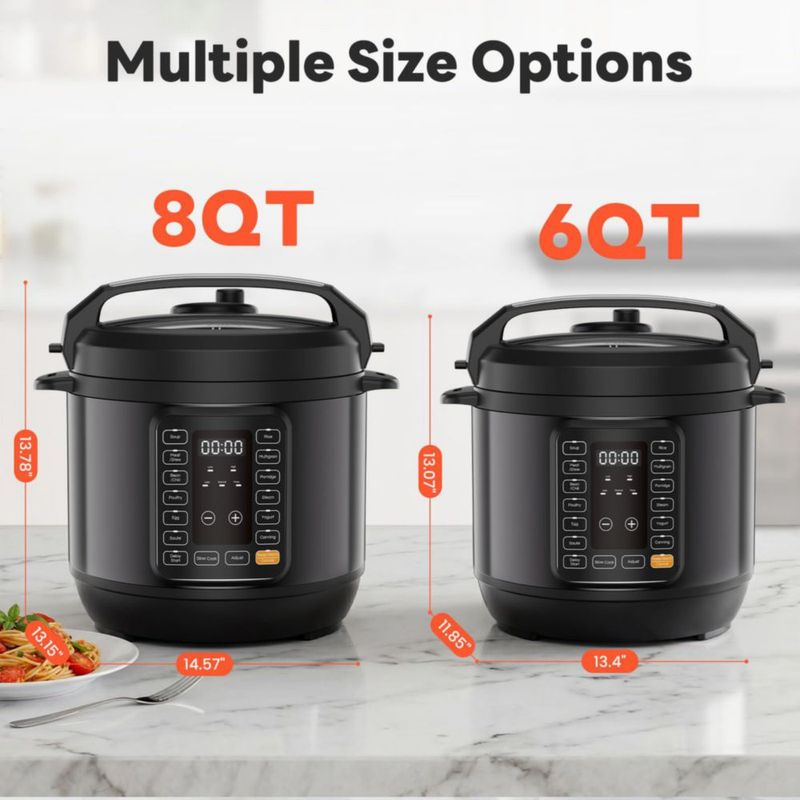 Olla a presión Sweetcrispy 6 qt 16‑en‑1 con olla de cerámica