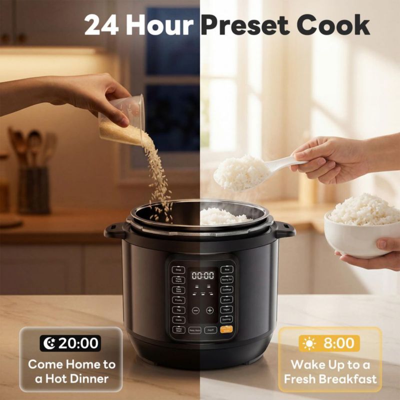 Olla a presión Sweetcrispy 6 qt 16‑en‑1 con olla de cerámica