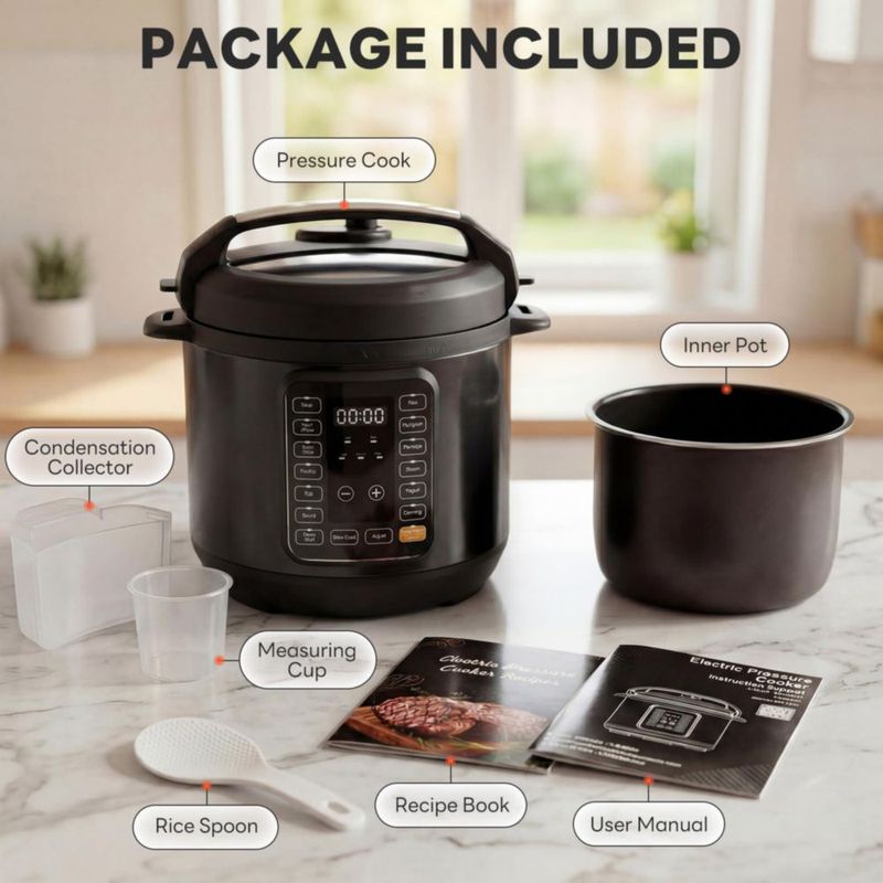 Olla a presión Sweetcrispy 6 qt 16‑en‑1 con olla de cerámica