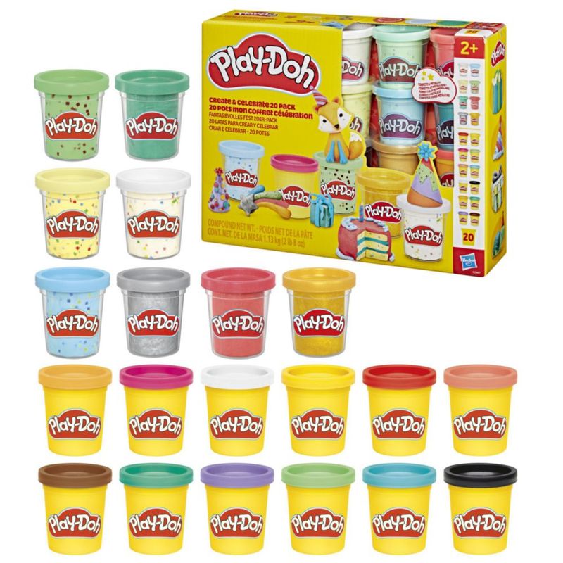 Play-Doh Pack de 20 Latas de 56 g – Artes y Manualidades 2+