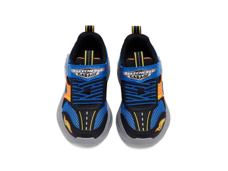 Zapatillas Skechers Garage 13 Negro/Azul/Naranja