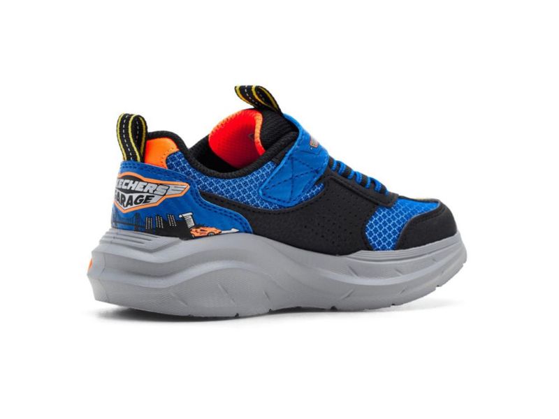 Zapatillas Skechers Garage 13 Negro/Azul/Naranja