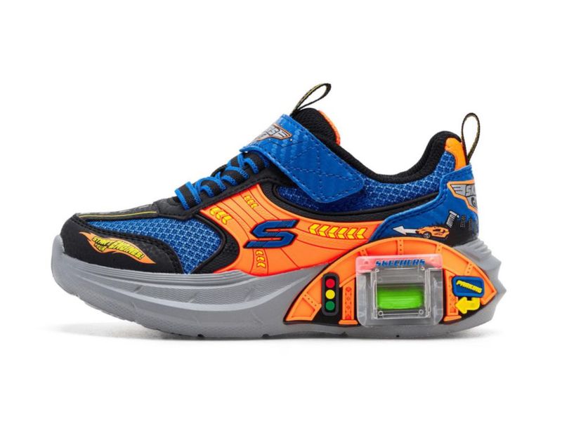 Zapatillas Skechers Garage 13 Negro/Azul/Naranja