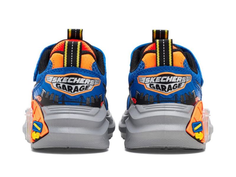Zapatillas Skechers Garage 13 Negro/Azul/Naranja