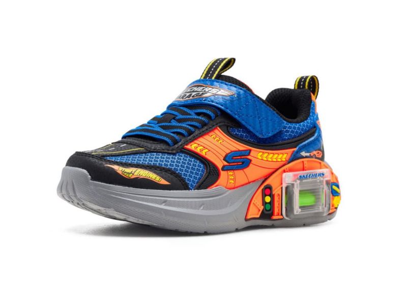 Zapatillas Skechers Garage 13 Negro/Azul/Naranja