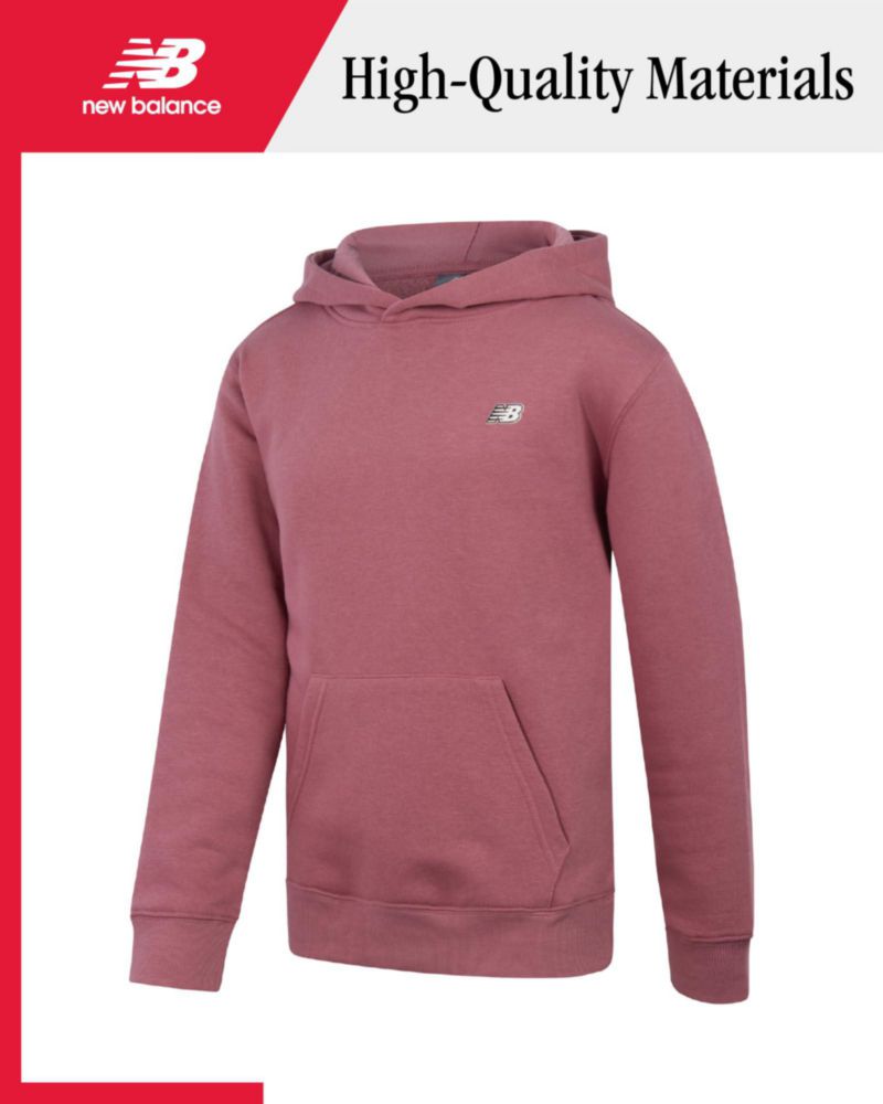 Sudadera con capucha New Balance de algodón y forro polar bolsillo tallas 2T-20