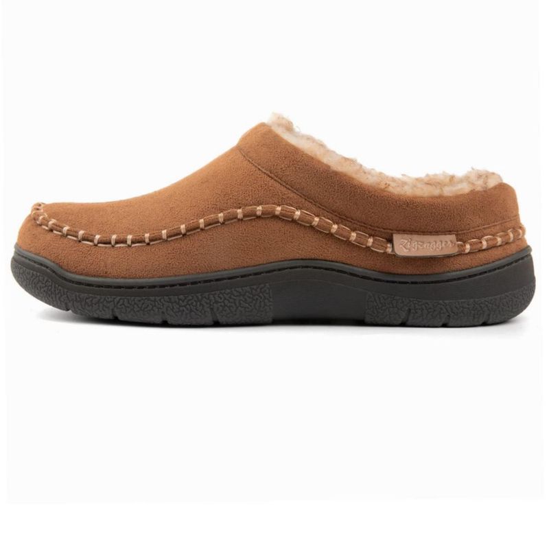 Pantufla Zigzagger 27 cm color marrón claro peluda y cómoda para casa