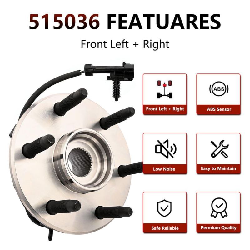 Rodamiento de cubo de rueda JLEO 515036 4WD 6 pernos con sensor ABS