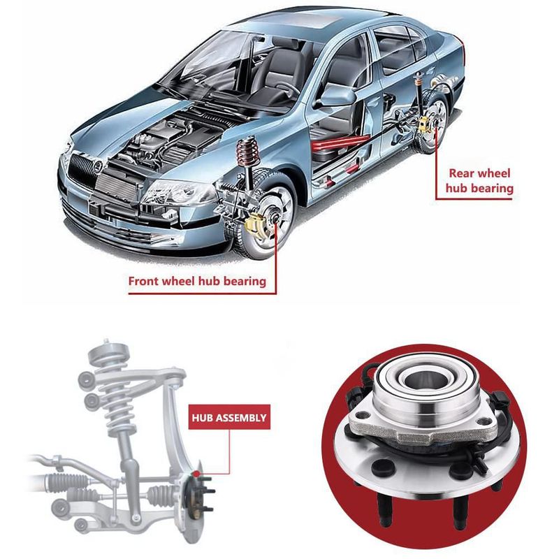 Rodamiento de cubo de rueda JLEO 515036 4WD 6 pernos con sensor ABS