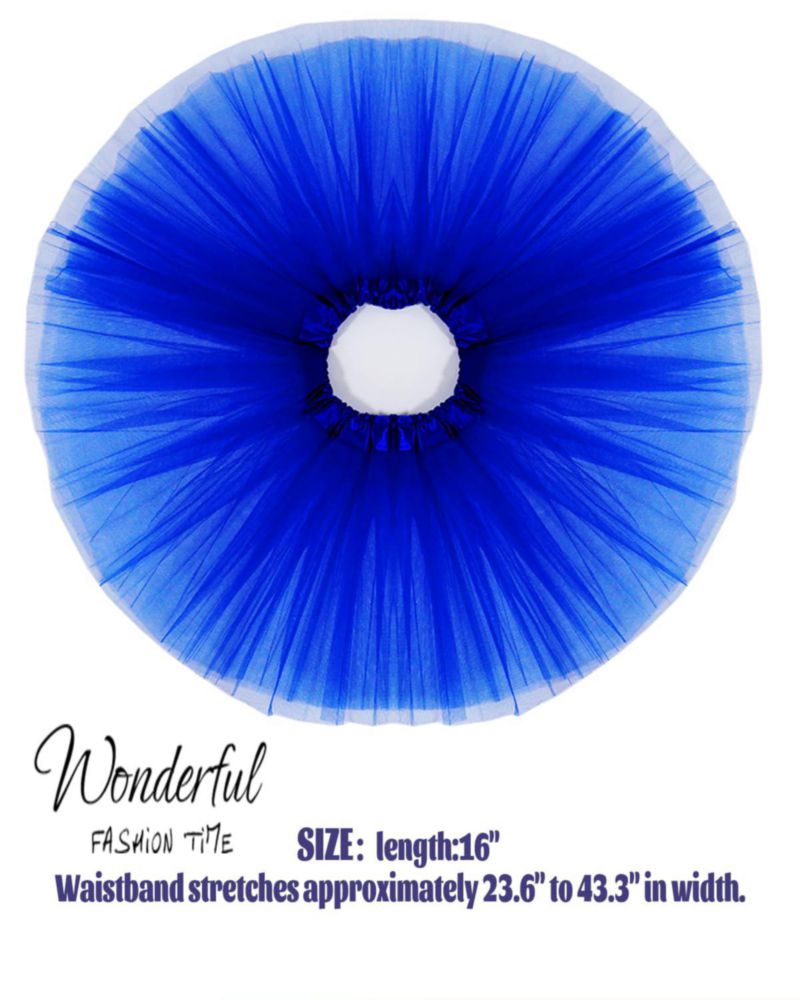 Falda tutú SUFEINI de 41 cm para adultos – Azul vibrante