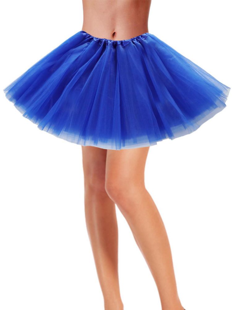 Falda tutú SUFEINI de 41 cm para adultos – Azul vibrante