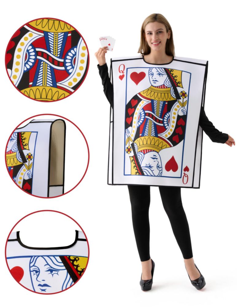Disfraz de Rey y Reina de Carta – Juego de 2 piezas – Spooktacular Creations