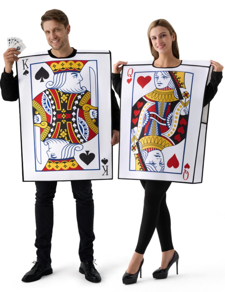 Disfraz de Rey y Reina de Carta – Juego de 2 piezas – Spooktacular Creations
