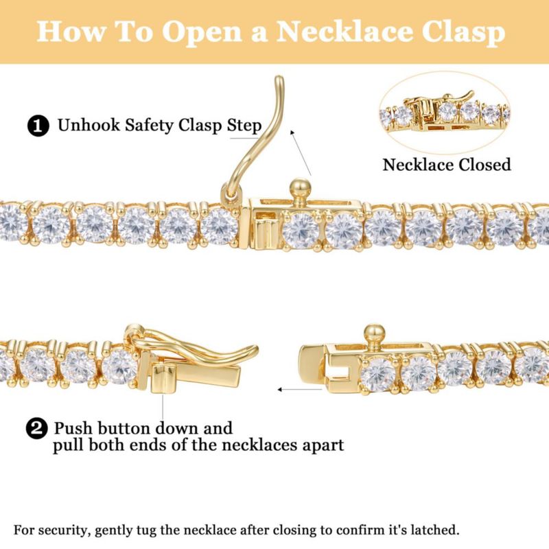 Collar tennis Gemsme 45 cm con zirconia cúbica y baño de oro