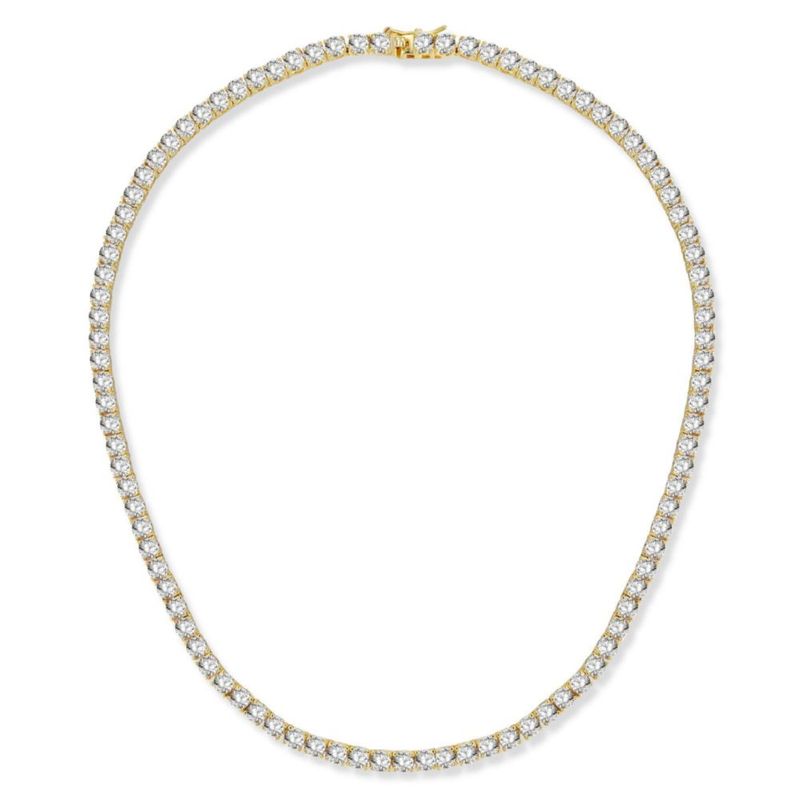 Collar tennis Gemsme 45 cm con zirconia cúbica y baño de oro