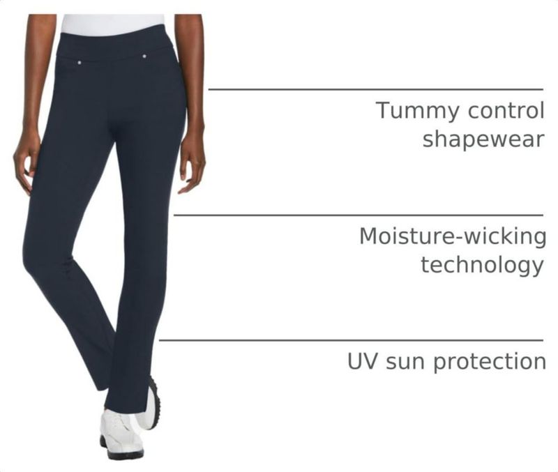 Pantalones PGA TOUR para mujer azul marino talla grande entrepierna 79 cm