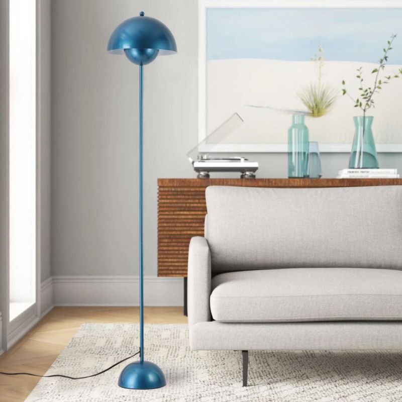 Lámpara de pie COSYLUX Azul Perla estilo mid-century modern